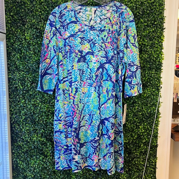 LuluB Dresses Lulu B Tiered Cotton 34 Sleeved Tucked Dress Nwt Xl